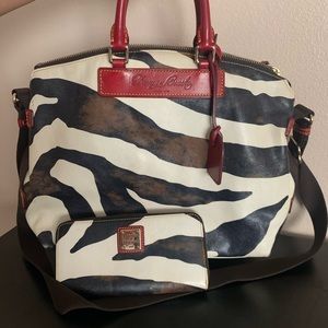 Dooney & Bourke Zebra Print handbag + wallet